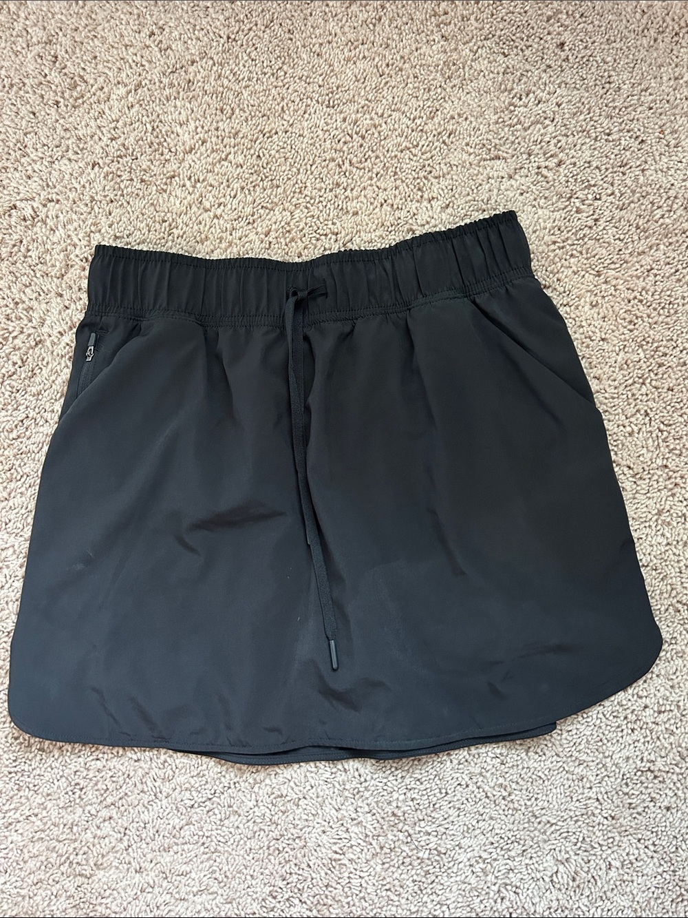 90 Degree By Reflex Black Athletic Skort with Elastic Waistband